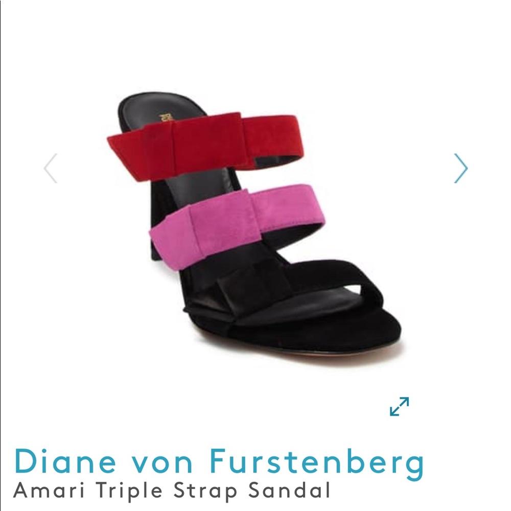 NWOT Diane von Fürstenberg Amari red/black